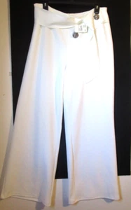 NEW~C Est 1946~Women's Pull On Ivory Flare Leg Pants SZ 14/16W~Belt Accent~$46 - Picture 1 of 4