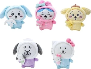 Chiikawa Sanrio Collaboration Plush Toy Anime Goods (20cm) 5Pcs Per Set - Picture 1 of 3