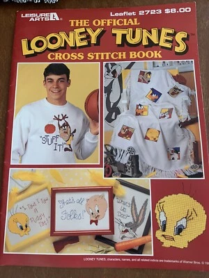 LEISURE ARTS The Official Looney Tunes Cross Stitch Book Pattern Designs 1995 VG - Image 1 of 4