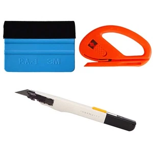 3pcs Auto Vinyl Films Tinting Kit 3M Squeegee Snitty Cutter SDI Procision Cutter - Picture 1 of 6