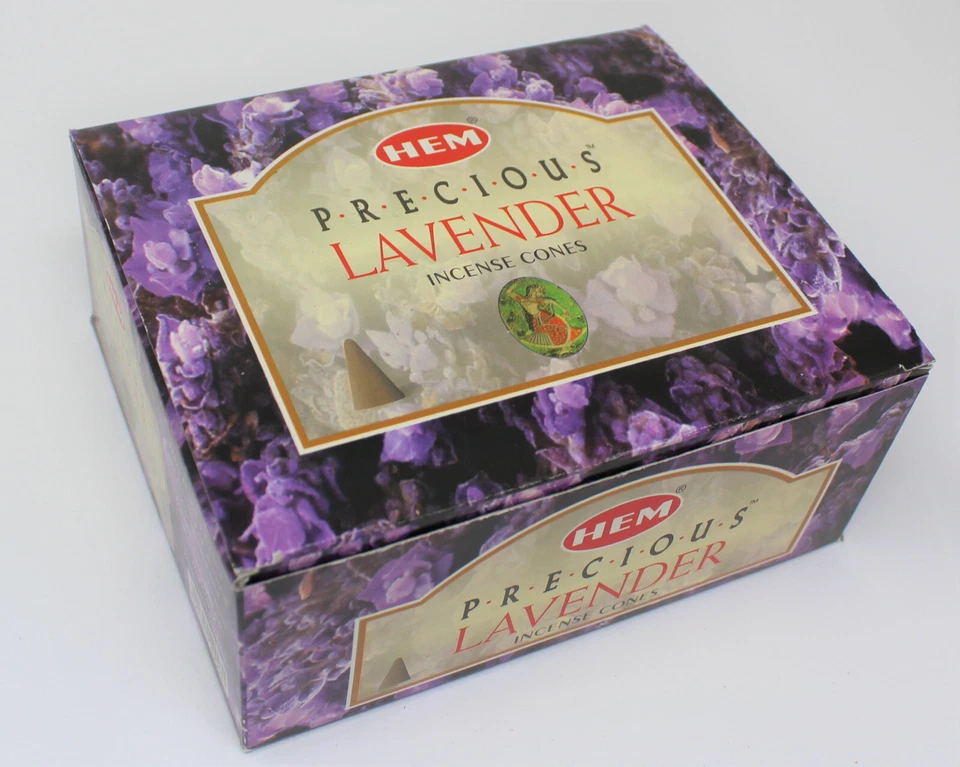 Hem Precious Lavender Pack of 6 Incense Cones Boxes 10 Cones Each