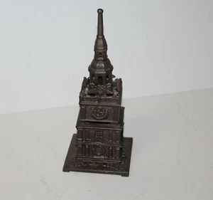 Antique Cast Iron Tower Still Coin Bank - Picture 1 of 6