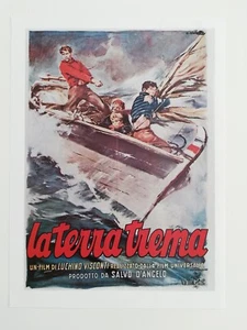 Ritaglio Locandina Film LA TERRA TREMA 1948 di Luchino Visconti - Picture 1 of 2