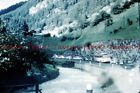 1950S Mystery Cars And Bus In Traffic Going Up The Mountains 35Mm Slide C694