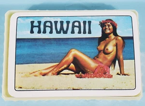 Vintage Hawaii Topless Girl Deck of Cards complete including 2 jokers - Picture 1 of 4