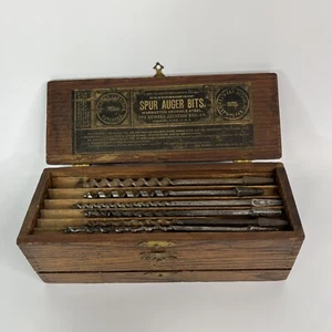 Vintage Russell Jennings Spur Auger Bits - Original Box Vintage Tools - Picture 1 of 11