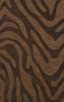 Yellow Swirls Lines Stripes Transitional Area Rug Animal Print DV2 - Image 1 of 2