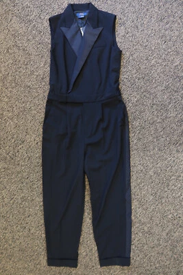 $798 Новый Polo Ralph Lauren женщин без рукавов смокинг комбинезон - размер 8 - черный - Изображение 1 из 4