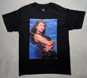 Selena Quintanilla Black T-Shirt Glossy Print Mexico Depósito El Tequila Medium - Picture 1 of 7