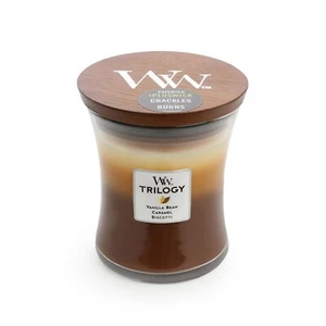 WoodWick Cafe Sweet Trilogy Medium Soy Wax Candle Scented Fragrance Splosh