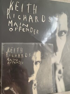 Keith Richards RARE 1992 LP original Main Offender w/ RARE promo cards Cassette