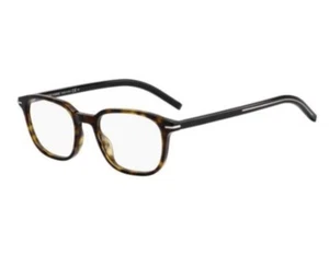 NEW AUTHENTIC DIOR BLACKTIE245 0807 BLACK CLEAR ROUND MEN DIOR EYEGLASSES - Picture 1 of 6