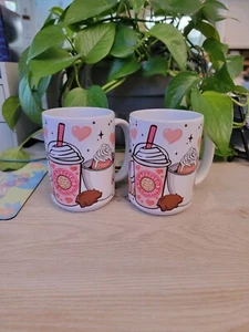 15oz Ceramic Coffee Mugs, Set of 2 (Cafecito Y Chisme) - Picture 1 of 2