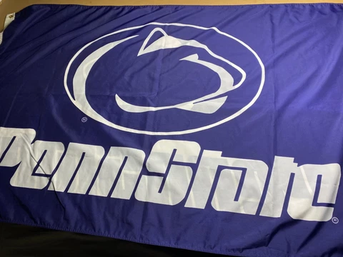 Penn State University Nittany Lions 60 in x 33 in Double Sided House Flag Blue Cover