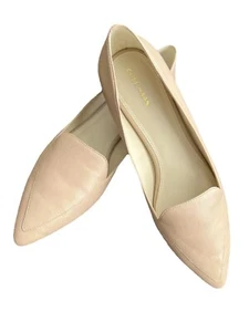 Cole Haan Beige Grand Os Slip On Pointy Toe Loafer Shoes Size 10 B - Picture 1 of 15