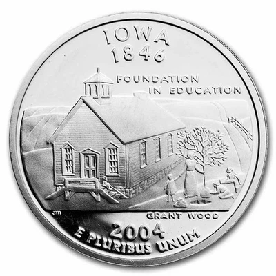 2004 S Silver Proof Iowa State Quarter 90% Silver - Image 1 of 2