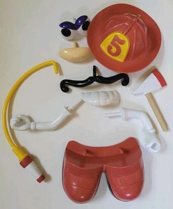 Big Mr Potato Head Parts Pumpkin Halloween Fireman Costume Rare Pieces Lot Of 10 - Picture 1 of 6