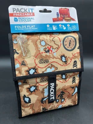 Packit Freezable Lunch Bag New. Fun Treasure Map Design - Image 1 of 4