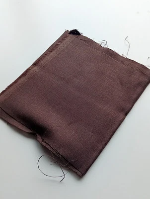 100% Irish Linen Fabric craft sample Dark Brown 150cm x 20cm approx MN - Image 1 of 4