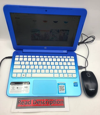 HP Stream 11 Intel Celeron N2840 Dual-Core 2GB RAM 32GB Laptop Blue -READ detail - Image 1 of 4