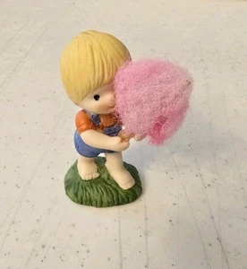 Vintage 1986 Enesco Country Cousins Scooter Holding Cotton Candy Figurine - Picture 1 of 6