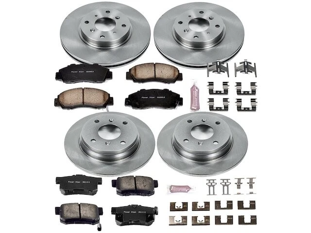 Kit de pastillas de freno y rotor delanteras y traseras para 93-96 Honda Prelude VTEC BX24C4 Foto 1 de 1