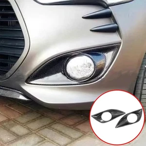 3K Dry Carbon Fiber Front Fog Lamp Light Cover For Hyundai Veloster Turbo 11-17 - Picture 1 of 8