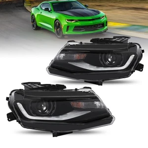 Pair Fit For 2016-2022 Chevy Camaro HID Headlights Factory Headlamp - Picture 1 of 7