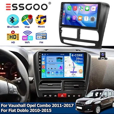 9" Autoradio 2+32GB Android 15 Für Fiat Doblo MK2/Opel Combo D GPS CarPlay KAM+ - Bild 1 von 4