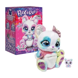 Peek A Roo Interactive Rainbow Plush Toy and Baby with Bonus Bows Over 150 Sound - Picture 1 of 6