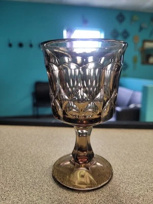 Noritake Perspective Brown 4 7/8” Wine Goblet - Image 1 of 3