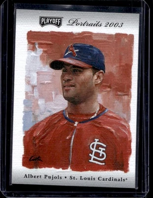 2003 Playoff Portraits Albert Pujols Silver #14/50 Cardinals - Image 1 of 2