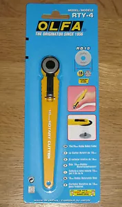 OLFA 18 mm cortador rotativo hobby RTY-4 costura artesanal cortes papel de tela - *NUEVO* - Imagen 1 de 1
