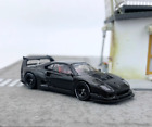 Inno 1:64 Black Carbon F40 LM LBWK Racing Sports Model Diecast Metal Car