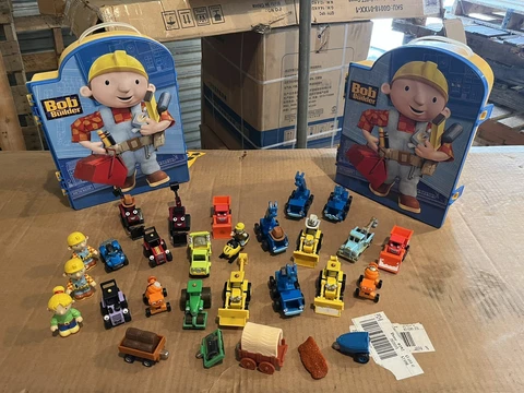 Ultimate Collection Bob the Builder Play Metal Diecast 28 Piece Lot, Vehicles + Cover