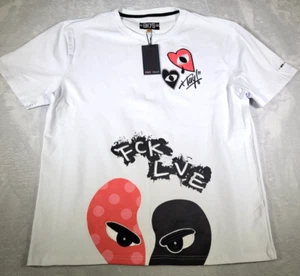 BKYS Love T Shirt SS Tee Mens 2XL Embroidered Heart FCK LVE TAY! Streetwear NWT - Picture 1 of 15