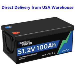 LiFePO4 48V 100Ah Lithium Solar Battery Deep Cycle BMS for Golf Cart RV Off-grid - Picture 1 of 17