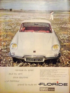 PUBLICITÉ DE PRESSE 1959 RENAULT FLORIDE MOTEUR GORDINI SPECIAL - Picture 1 of 1