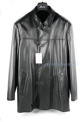 GUANTE ABRIGO BRIONI REVERSIBLE 3/4 CUERO Y LLUVIA TORMENTA WEAR ITALIA TALLA 40 NUEVO $10K Foto 1 de 4