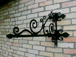 Schildhalter Wandausleger Außen Ausleger Schilderhalter personalisierbar - Picture 1 of 11