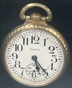 ELGIN RAILROAD GRADE - B.W. RAYMOND Open Face Pocket Watch-21J-Works - Picture 1 of 11
