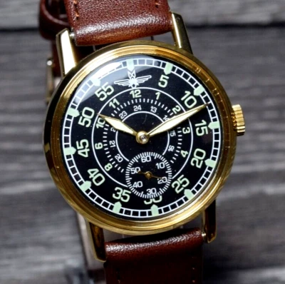 Reloj Pulsera Soviético Pobeda Sturmanskie Vintage Mecánico Hombre Reloj Reparado Foto 1 de 4