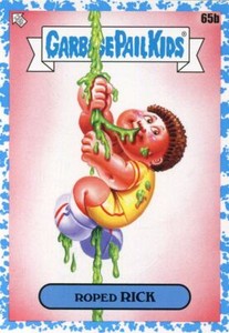 Garbage Pail Kids Late To School Spit Blue [99] Sticker 65B ROPED RICK