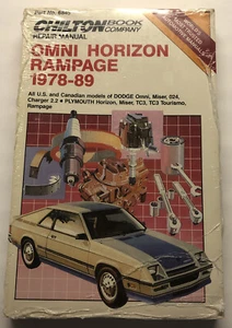 Chilton Repair Manual Omni Horizon Rampage 1978 - 1989 NOS #6845 Sealed - Picture 1 of 6