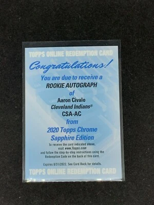 2020 Topps Chrome Sapphire Complete Your Set - Image 1 of 4