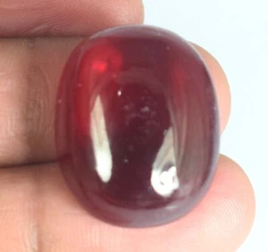 52.05 Ct/23 mm Natural Burma Red Ruby Oval Cabochon Gemstone AGI Certified L5622 - Picture 1 of 7