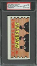 1964 Topps Beatles Plaks #32 The 8th Wonder of the World PSA 8