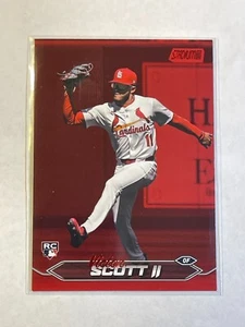 2024 Topps Stadium Club Red Parallel Rookie Card RC #23 Victor Scott - Picture 1 of 2