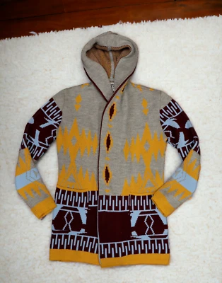 One In A Million Hooded Cardigan Men Burgundy/Gold Captain Collection Sz Med. - Image 1 of 4