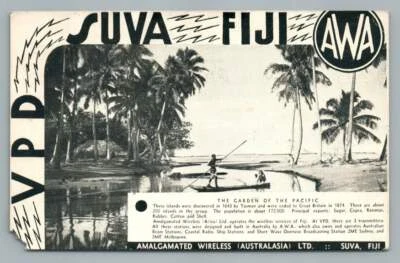 Amalgamated Wireless Radio Advertising FIJI Suva STAMP Cover Philadelphia 1939 - Image 1 of 2